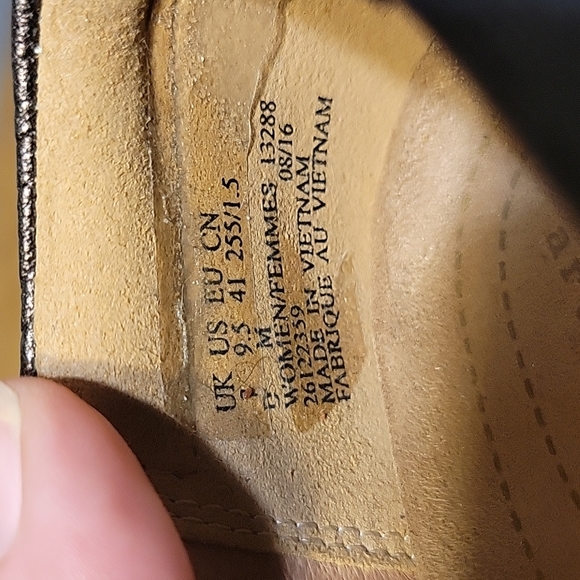 Clark's size 9.5 women's Daylin Hill comfort wedge in metallic brown & b… - Picture 8 of 9